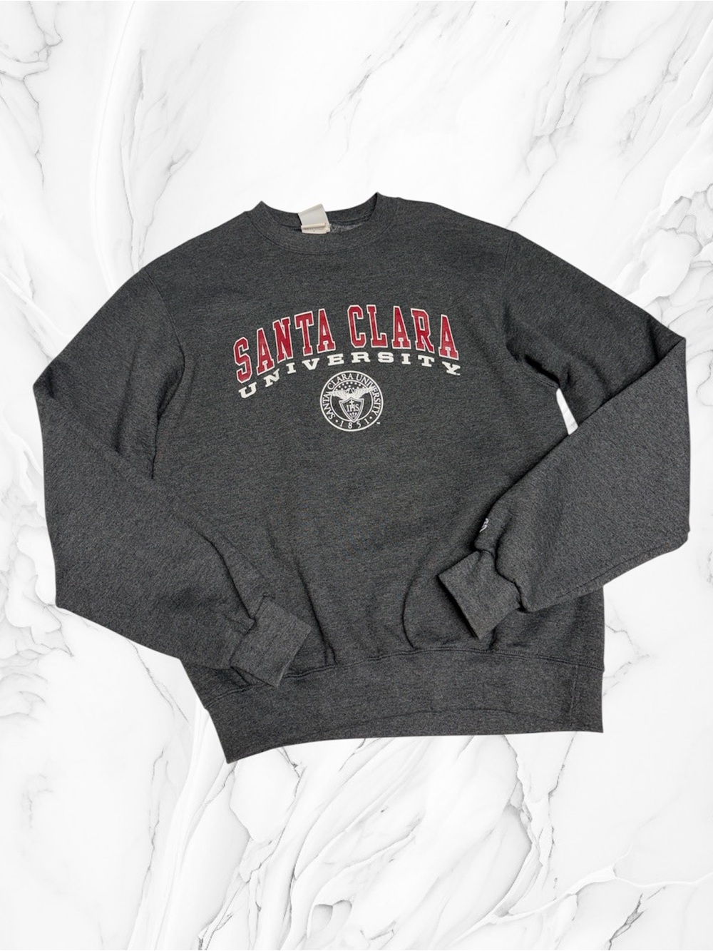 Champion Santa Clara University unisex Charcoal gray Crewneck Sweatshirt small
